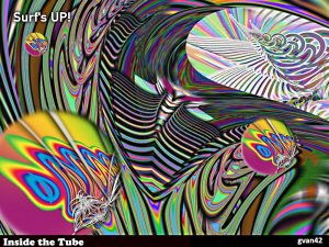 Psychedelic Art - Surf's UP! - Inside the Tube - gvan42
