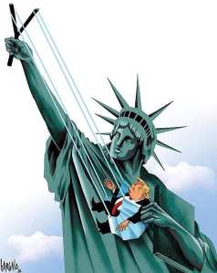Statue of Liberty Meme - Slingshot Trump - GTFO - gvan42